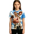 thumbnail image 3 of 3D Pattern Print T-Shirt for Boys Funny Animal's Shock Face Full Print Shorts Sleeve Tees Crew Neck Summer Tops, 3 of 5