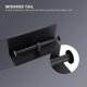 thumbnail image 4 of Portarrollos de papel higiénico negro para 2 rollos con estante doble Portarrollos de acero inoxidable montado en la pared, 4 of 5