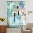 thumbnail image 3 of Turquoise Ombre Dragonfly Sheer Curtains 96 Inches Long, Abstract Modern Art Gradient Light Filering Curtains, Privacy Drapes Simi Floor to Veiling Curtain for Living Room Bedroom Window Treatment, 3 of 9