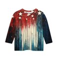 thumbnail image 5 of YOUYEDIAN Girls 3/4 Sleeve Shirts 8-9 Floral Graphic Top Crewneck T-Shirt Casual Outfits Navy 8-9 Years, 5 of 5