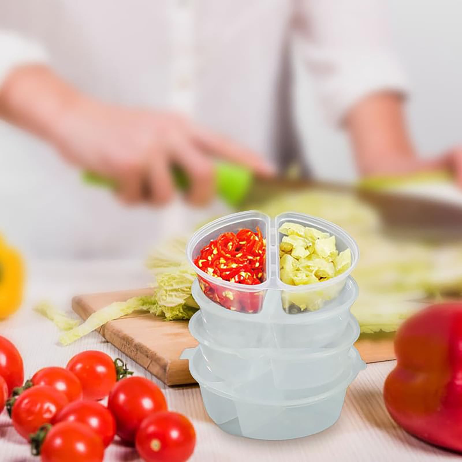 Edelstahl Snack-Behälter Mit Trennwand - Praktisch Für Unterwegs & Büro