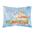 thumbnail image 1 of Carolines Treasures CK2466PILLOWCASE Merry Christmas White Poodle Fabric Standard Pillowcase, 1 of 2