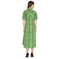 thumbnail image 4 of Phagun Robe en Coton Imprimé avec Poches Col Mandarin Robe Asymétrique Longueur Genou pour Femmes, 4 of 7