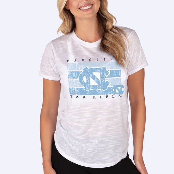 Women's Concepts Sport White North Carolina Tar Heels Infuse Lightweight Slub Knit Top