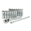STANLEY 89-199 16-Piece 1/4-Inch Deep Socket Set, SAE