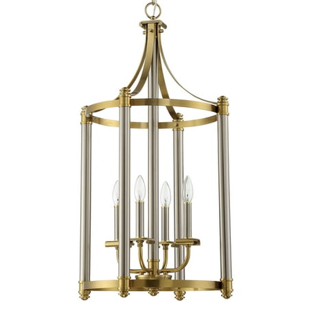 

Craftmade 54834 Stanza 4 Light 18 Wide Taper Candle Pendant - Brushed Polished Nickel /