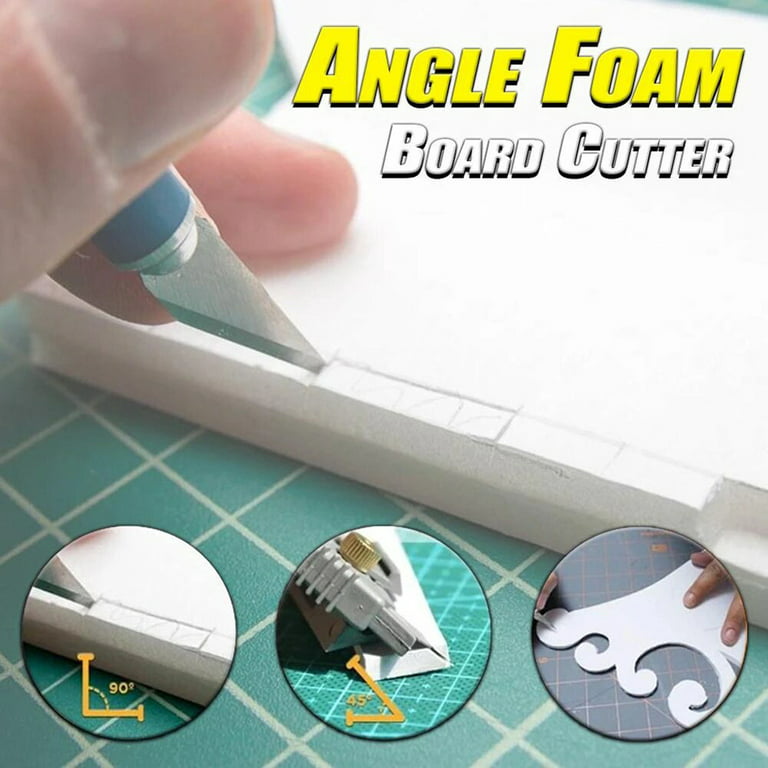 Angle Foam Board Cutter 45&90 Degree Angle Easy Mat Cutter With 6 Spare  Blades Card Foam
