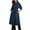 Blue, variant on TKLPEHG Denim Trench Coats for Women Casual Double Breasted Long Denim Coat Jean Jacket Trenchcoat with Belt (Black,S)