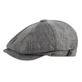 thumbnail image 6 of Cotton Newsboy Cap for Men Women - Adjustable Size 8 Panel Cabbie Hats, Classic Vintage Gatsby Lvy Cabbie Hat Flat Beret Cap, Lightweight Breathable Summer Gatsby Fishing Hats,Black, 6 of 7