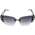 thumbnail image 2 of John Richmond Sunglasses Women's JR 63404 Black Metal Swarovski Size: Lens/ Bridge/ Temple: 61-11-120, 2 of 4