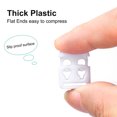 thumbnail image 3 of 8 Pcs Spring Cord Lock Plastic Cord Fasteners Double Hole Toggle Stoppers Cup Shape Slider White, 3 of 7