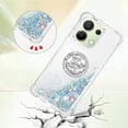 thumbnail image 3 of Funda para Xiaomi Redmi Note 13 4G con Brillo Líquido Flotante, Purpurina, Parachoques y Anillo Giratorio Soporte, 3 of 5