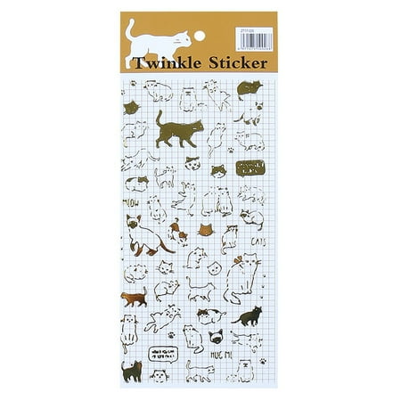 

Light Room for Photography Vintage Gold Stamping Sticker Christmas Decoration Gold Sticker Hand Curtain Cat Park English Letter Garden 4 Options
