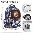 thumbnail image 5 of Chririnla Golf Ball & Club Abstract Graffiti Pattern Large Capacity School Bags with Lightweight Multi Pocket Casual Daypack, Multi-Pockets 17 Inch School Backpack for Travel Elementary School, 5 of 9