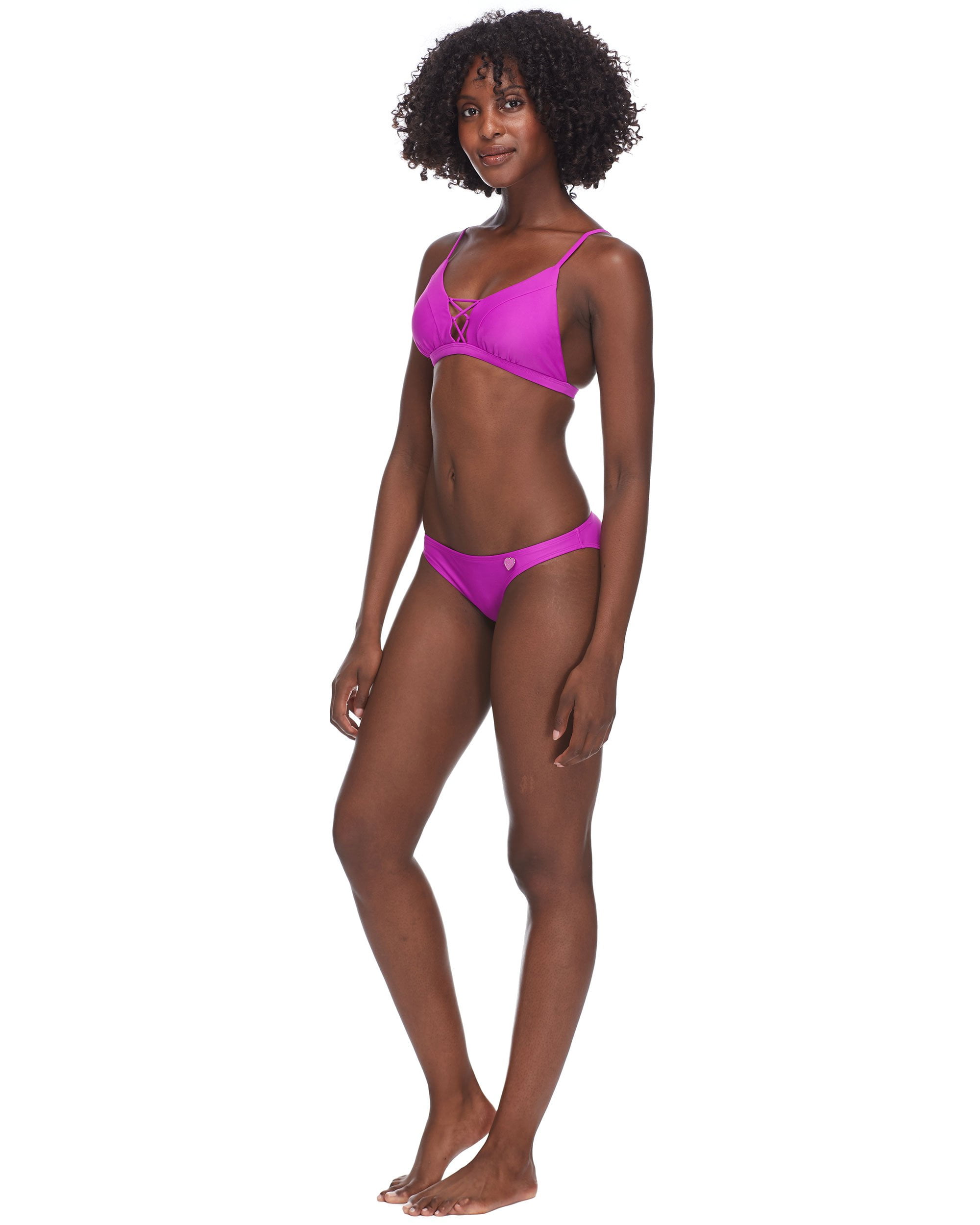 PHOEBE Wireless strappy triangle bikini top LILAC