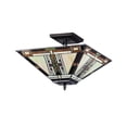 thumbnail image 2 of RADIANCE Goods Tiffany-Style 2 Light Mission Semi-Flush Ceiling Fixture 14" Shade, 2 of 2