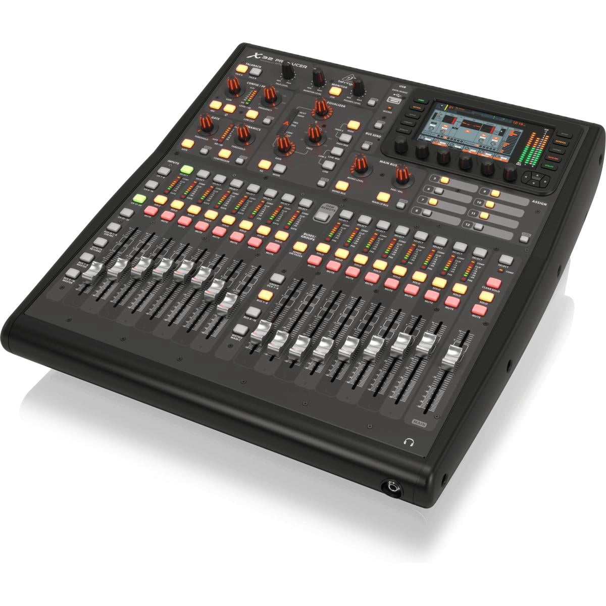 Behringer X32 PRODUCER 40-Input 25-Bus Rack-Mountable Digital Mixing Console, Bundle with TAPH100 Studio Headphones and Value Series 25' XLR Microphone Cable