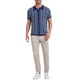 thumbnail image 2 of Polo de punto a rayas INSPIRE CHIC para hombres, camisetas de polo de manga corta con botones, jacquard, talla L, azul oscuro, 2 of 6