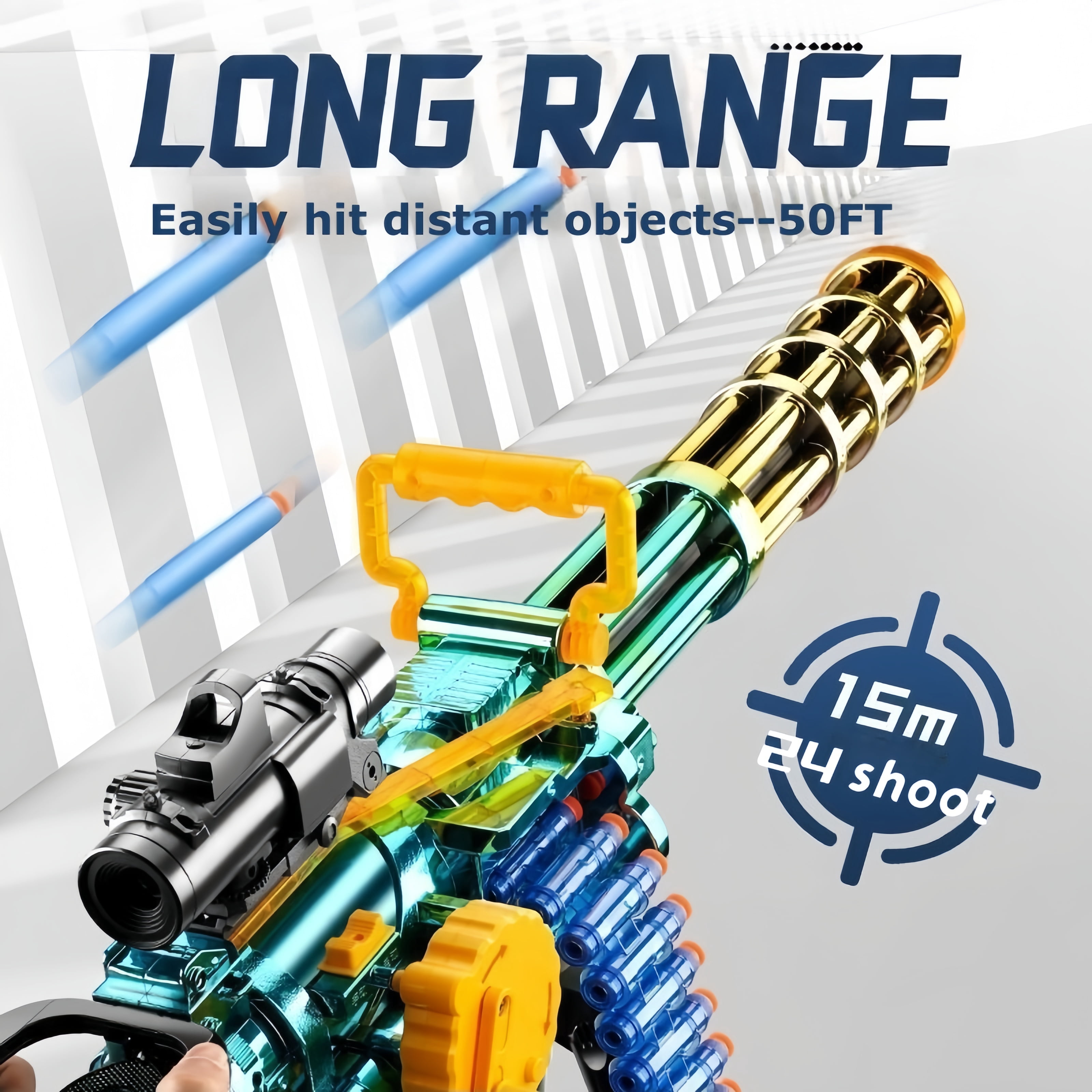 Foam Blaster Manual With 24 Chian Dart  Blaster Set with 40 Foam Darts Birthday Gift for  Age 14+  EVA Darts Foam Blaster for  Games Yard