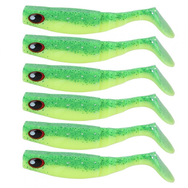 Señuelo falso, 6 piezas de PVC suave cebo artificial señuelo de pesca estándares líderes en la industria Jadeshay A