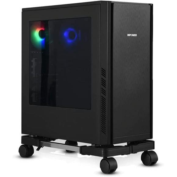 Computer Tower Stand, Adjustable CPU Stand with Rolling Caster Wheels, Premium PC Tower Stand Holder for Floor Carpet Gaming PC
