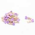 thumbnail image 1 of Tarjeta de casa Foto Ropa Pinza de corazón Mini Clip de madera morado 50 piezas, 1 of 7