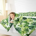 thumbnail image 4 of Manfei Green Monstera Full Size Comforter Sets,Natural Leaf Bedding Comforter Set Tropical Botanical Tree Bedding Sets For Child,Breathable Home Decor,3pcs, 4 of 8