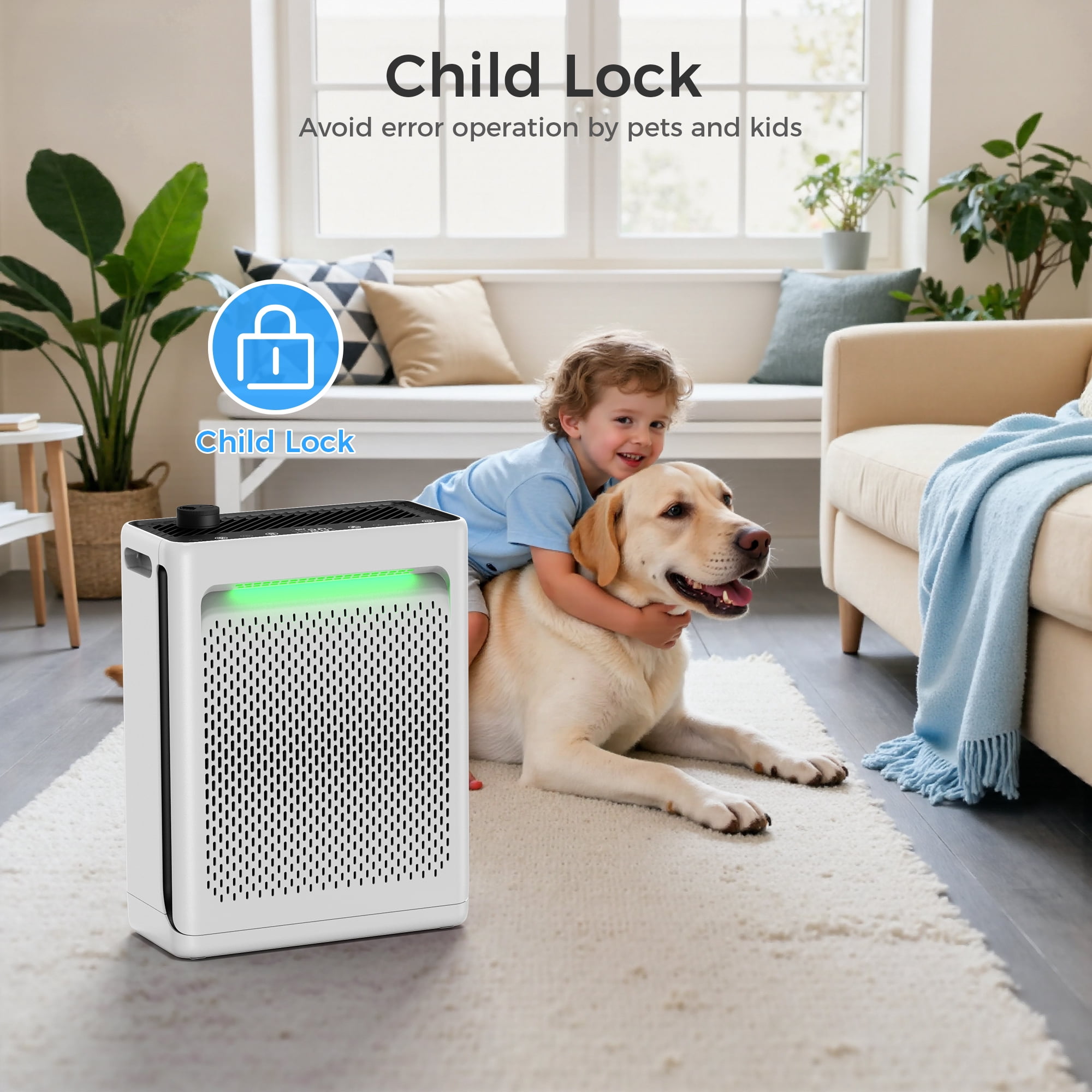 ALROCKET Air Purifiers for Home Large Room 2680 Ft² with Washable Filters,HEPA Air Purifier for Home Pets Bedroom with Fragrance,PM2.5 Air Quality Monitor,Air Cleaner for Dust, Pets,White