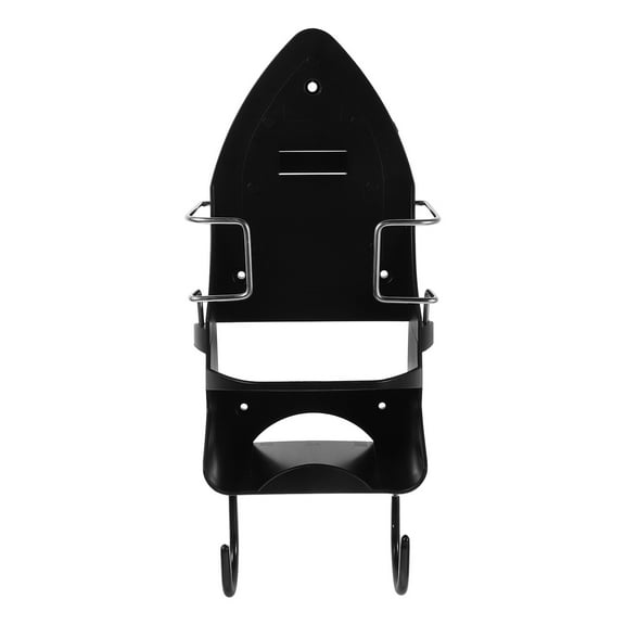 Wall Mounted Ironing Board Holder for Electric Iron and Small Items Black Plastic Multifunctional