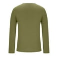 thumbnail image 3 of BiZtdJrK Mens Deep V Neck T-Shirts Lightweight Workout Undershirts Long Sleeve Thermal Underwear Tops Stretch Muscle Workout Slim Fit Pullover Tees Army Green XXL, 3 of 6