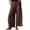 Coffee, variant on Lace Trim Wide Leg Pants for Women 2026 Spring Summer Cropped Lightweight Casual Pants, Size S-2XL