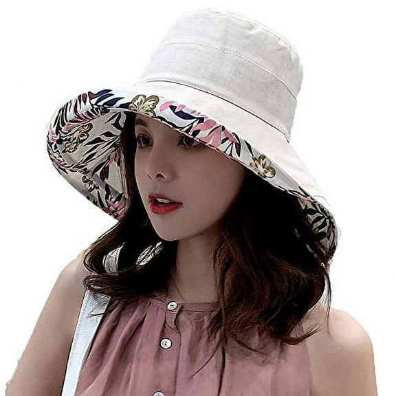 Foldable Packable Adjustable Sun Bucket Uv Wide Brim Summer Hat Women Beach Safari Hiking Travel Bonnie…