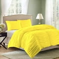 thumbnail image 2 of DNG Creations 5 Piece Ruched Pattern Duvet Cover 100% Egyptian Cotton, 800 TC- With Zipper Closure & Corner Ties ( Solid Yellow - Full/Queen ), 2 of 3
