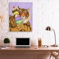 thumbnail image 2 of Stupell Industries Glamour Tiger with Colorful Ice Cream Cone Designed by Shari Warren, 2 of 6