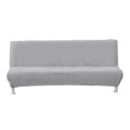 thumbnail image 2 of Jacquard Polyester Stretch Cover Folding Couch Slipcover Gray - S, 2 of 8