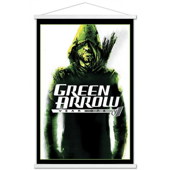 DC Comics - Green Arrow - Year One Wall Poster with Wooden Magnetic Frame, 22.375" x 34"