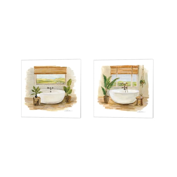 Great Art Now Sunny Spa by Silvia Vassileva 2 Piece Canvas Art Set Each 14W x 14H