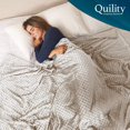 thumbnail image 3 of Quility 20lb Weighted Blanket w/Glass Beads for Adults, 60" x 80," Ivory, 3 of 9