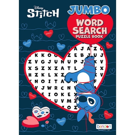 Disney Stitch Valentine's Day Puzzle and Game Book with Crosswords, Word Search, and More - Kids Activity by Bendon