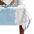 thumbnail image 4 of Navy Blue Coastal Table Cloth Waterproof Tablecloths, Turquoise Coral Ocean Modern Sea Tablecloth Dining Table Cover for Kitchen Party Tabletop Outdoor, Rectangle Tablecloth 52x70 Inch, 4 of 9