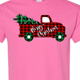 thumbnail image 4 of Inktastic Merry Christmas Red Buffalo Plaid Truck with Tree T-Shirt, 4 of 5