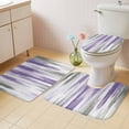 thumbnail image 2 of Purple Gray Bath Mat 3 Piece Bathroom Rug Set, Vintage Country Abstract Gradient Aesthetic Non Slip Bath Rug Contour Mat and Toilet Lid Cover, Absorbent Shower Mats Soft Bath Rugs and Mats Sets, 2 of 8