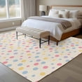 thumbnail image 4 of Large Area Rugs for Living Room Bedroom, Colorful Polka Dot 5'x8' Rug Washable Carpet Runner Indoor Outdoor, Vintage Minimalist Geometric Beige Non Slip Floor Mats Rug for Kitchen, Bathroom, 4 of 8