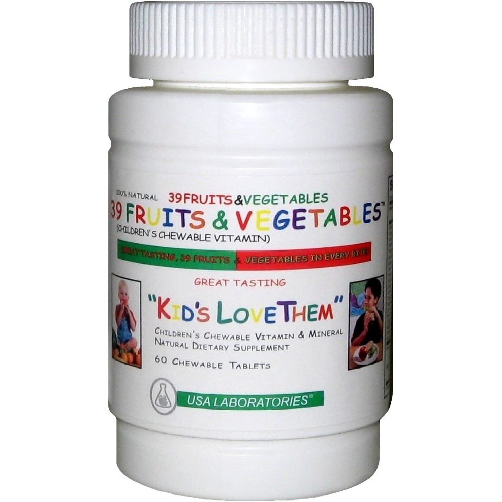 39 Fruits and Vegetables Childrens chewable vitamin Kids Love them