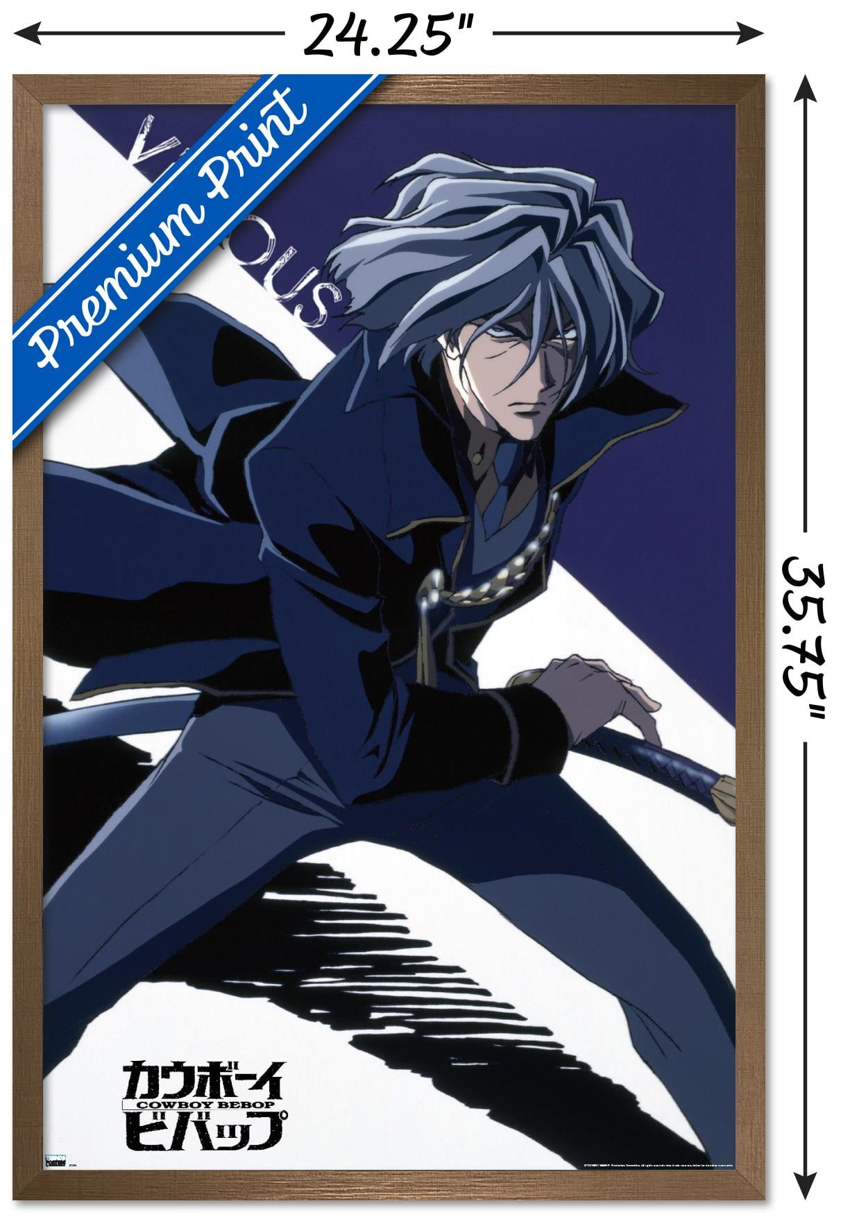 Cowboy Bebop - Vicious Wall Poster, 22.375" x 34", Framed