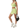thumbnail image 2 of Top Deportivo Corto para Mujer, Cuello en V, Sin Mangas, con Relleno, para Entrenamiento, Yoga, Color Verde Matcha, Talla S, 2 of 8