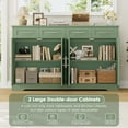thumbnail image 6 of Homfa Farmhouse Buffet Cabinet with 4 Drawers and 4 Doors, 59" W Sideboard Buffet Storage Cabinet with Shelves, for Kitchen Living Room Bedroom, Green, 6 of 7