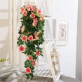 thumbnail image 1 of pitrice Artificial Rose Garland Simulation Flower Vine Floral Decor Wall Hanging Plastic artificial Flower Rattan, Champagne, 1 of 8