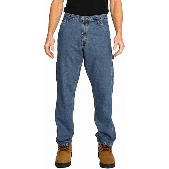 FULL BLUE Carpenter Denim Jeans, Relaxed Fit, Utility Pocket & Hammer Loop, Light Wash, 36x32