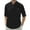 Black, variant on WTOBBYMen's Pure Linen Long Sleeve Shirt with Double Chest Pockets, Loose Fit Breathable Button Up for Casual Vacation Style & Beach Relaxation Outfits,White L